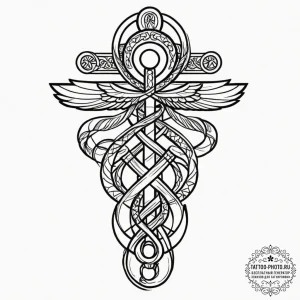 Tattoo sketch, ancient egyptian ankh symbol i... - эскиз тату (№1752437151_0, 13.07.2025 20:05) — tattoo-photo.ru