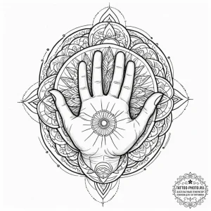 Tattoo sketch, utopian architect's hand, a st... - эскиз тату (№1752438712_0, 13.07.2025 20:31) — tattoo-photo.ru