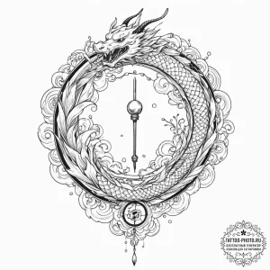 Tattoo sketch, metaverse maestro's baton, a c... - эскиз тату (№1752439574_0, 13.07.2025 20:46) — tattoo-photo.ru