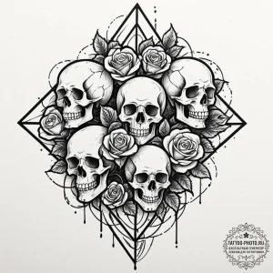 Tattoo sketch, wall of quantum graffiti, a da... - эскиз тату (№1752440556_0, 13.07.2025 21:02) — tattoo-photo.ru