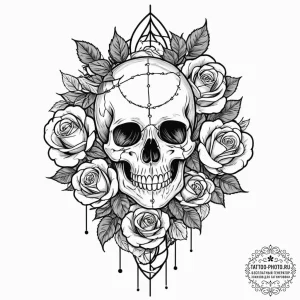 Tattoo sketch, abstract algorithm visualized... - эскиз тату (№1752444867_0, 13.07.2025 22:14) — tattoo-photo.ru