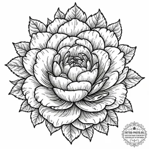 Tattoo sketch, petal-patterned processor, a d... - эскиз тату (№1752445119_0, 13.07.2025 22:18) — tattoo-photo.ru