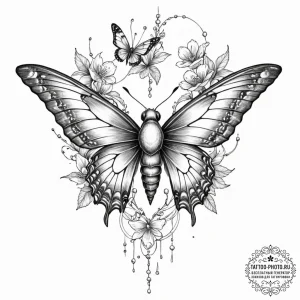 Tattoo sketch, electro-fauna revival, a delic... - эскиз тату (№1752445458_0, 13.07.2025 22:24) — tattoo-photo.ru