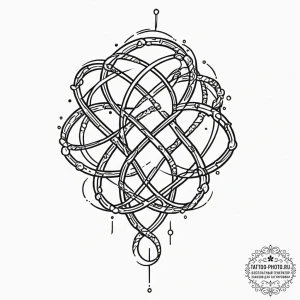 Tattoo sketch, x-chromosomes, glowing strands... - эскиз тату (№1752447182_0, 13.07.2025 22:53) — tattoo-photo.ru