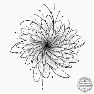Tattoo sketch, flowing abstract fabric, a pie... - эскиз тату (№1752447813_0, 13.07.2025 23:03) — tattoo-photo.ru