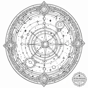 Tattoo sketch, voyager's vault of vows, a sty... - эскиз тату (№1752449904_0, 13.07.2025 23:38) — tattoo-photo.ru
