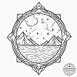 Tattoo sketch, horizon of infinite possibilit... - эскиз тату (№1752451249_0, 14.07.2025 00:00) — tattoo-photo.ru