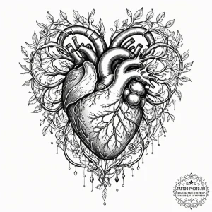 Tattoo sketch, empathy circuit board, a delic... - эскиз тату (№1752460307_0, 14.07.2025 02:31) — tattoo-photo.ru