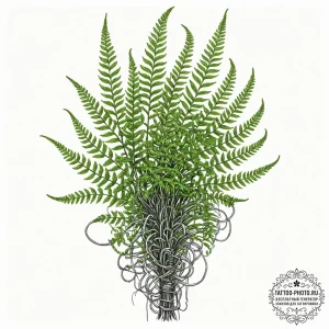 Tattoo sketch, verdant growth, circuit roots,... - эскиз тату (№1752460634_0, 14.07.2025 02:37) — tattoo-photo.ru