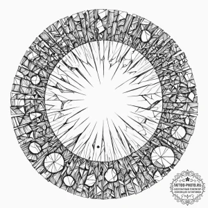 Tattoo sketch, shattered mirror, multiple rea... - эскиз тату (№1752461640_0, 14.07.2025 02:54) — tattoo-photo.ru