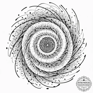 Tattoo sketch, zephyr of change, data particl... - эскиз тату (№1752463247_0, 14.07.2025 03:20) — tattoo-photo.ru