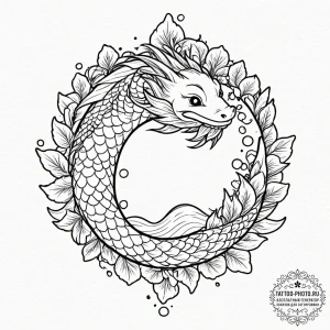 Tattoo sketch, apricot as a wise old smiling... - эскиз тату (№1752463417_0, 14.07.2025 03:23) — tattoo-photo.ru