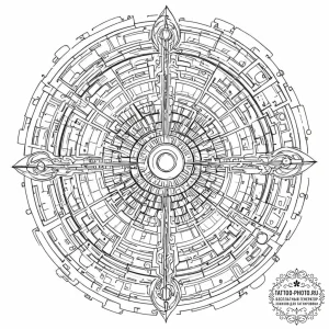 Tattoo sketch, gateway to the grid, a mysteri... - эскиз тату (№1752463669_0, 14.07.2025 03:27) — tattoo-photo.ru