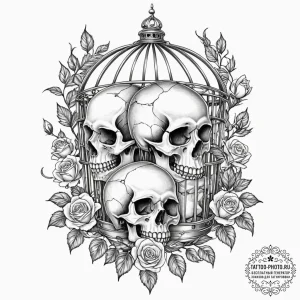 Tattoo sketch, gilded cage of comfort, an orn... - эскиз тату (№1752465788_0, 14.07.2025 04:03) — tattoo-photo.ru