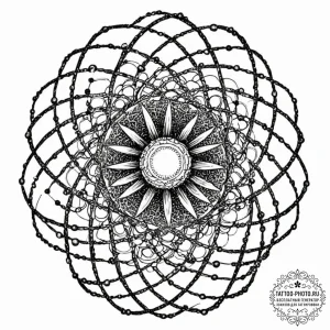 Tattoo sketch, zero-point energy reactor (abs... - эскиз тату (№1752465871_0, 14.07.2025 04:04) — tattoo-photo.ru