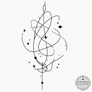 Tattoo sketch, needle and thread of fate (cos... - эскиз тату (№1752465955_0, 14.07.2025 04:05) — tattoo-photo.ru
