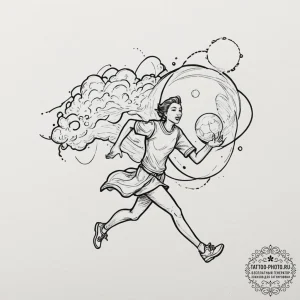 Tattoo sketch, quixotic dream chaser, a whims... - эскиз тату (№1752468804_0, 14.07.2025 04:53) — tattoo-photo.ru