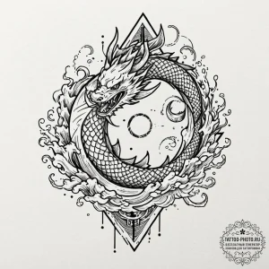 Tattoo sketch, thunderclap of innovation, a d... - эскиз тату (№1752471560_0, 14.07.2025 05:39) — tattoo-photo.ru