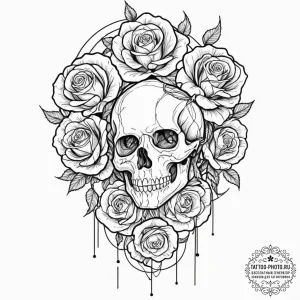 Tattoo sketch, abstract expressionist portrai... - эскиз тату (№1752472233_0, 14.07.2025 05:50) — tattoo-photo.ru
