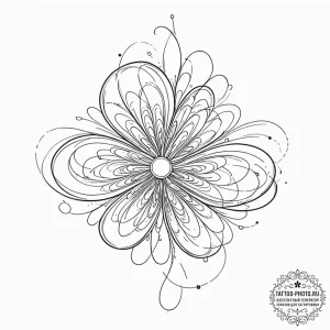 Tattoo sketch, liquid logic flow, a dynamic,... - эскиз тату (№1752474163_0, 14.07.2025 06:22) — tattoo-photo.ru