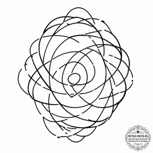 Tattoo sketch, unity symbol, interconnected l... - эскиз тату (№1752474415_0, 14.07.2025 06:26) — tattoo-photo.ru
