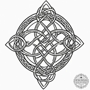 Tattoo sketch, woven tapestry of time (celtic... - эскиз тату (№1752477212_0, 14.07.2025 07:13) — tattoo-photo.ru