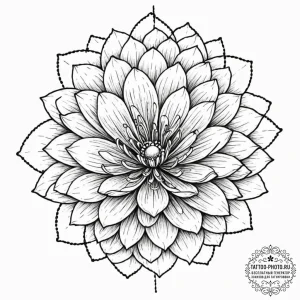 Tattoo sketch, quantum foam petals, a delicat... - эскиз тату (№1752477711_0, 14.07.2025 07:21) — tattoo-photo.ru