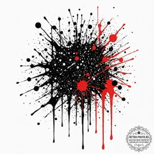 Tattoo sketch, drip painting galaxy, a galaxy... - эскиз тату (№1752479471_0, 14.07.2025 07:51) — tattoo-photo.ru