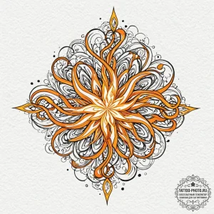 Tattoo sketch, ignited spark of creation, a s... - эскиз тату (№1752483562_0, 14.07.2025 08:59) — tattoo-photo.ru