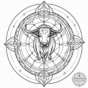 Tattoo sketch, yoke of harmony, interconnecte... - эскиз тату (№1752484569_0, 14.07.2025 09:16) — tattoo-photo.ru