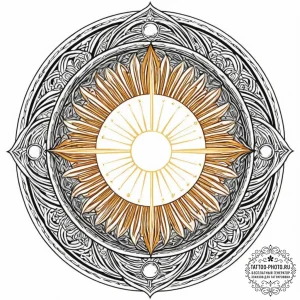 Tattoo sketch, radiant orb of protection, a s... - эскиз тату (№1752487005_0, 14.07.2025 09:56) — tattoo-photo.ru