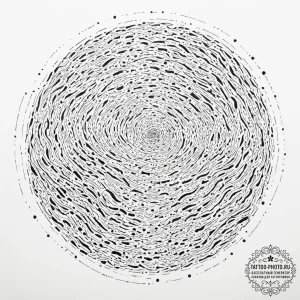 Tattoo sketch, vast ocean, undercurrents of d... - эскиз тату (№1752488258_0, 14.07.2025 10:17) — tattoo-photo.ru