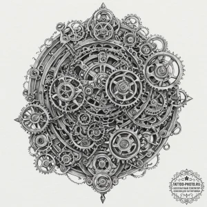 Tattoo sketch, printing press of prophecy, an... - эскиз тату (№1752488813_0, 14.07.2025 10:26) — tattoo-photo.ru