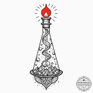 Tattoo sketch, lava lamp of emotions, a class... - эскиз тату (№1752489150_0, 14.07.2025 10:32) — tattoo-photo.ru