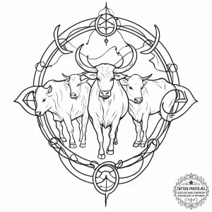 Tattoo sketch, yoke of harmony, interconnecte... - эскиз тату (№1752490571_0, 14.07.2025 10:56) — tattoo-photo.ru