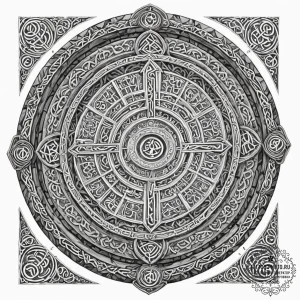 Tattoo sketch, vault of veiled truths, a mass... - эскиз тату (№1752490737_0, 14.07.2025 10:58) — tattoo-photo.ru
