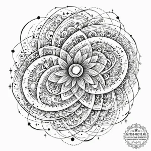 Tattoo sketch, eldritch equation, a swirling,... - эскиз тату (№1752493120_0, 14.07.2025 11:38) — tattoo-photo.ru