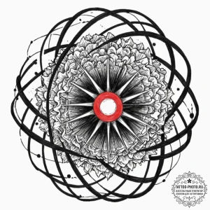 Tattoo sketch, zero-point energy reactor (abs... - эскиз тату (№1752499131_0, 14.07.2025 13:18) — tattoo-photo.ru