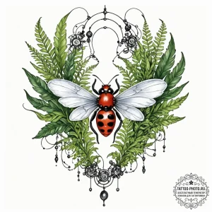 Tattoo sketch, flora and fauna of ai, a vibra... - эскиз тату (№1752499895_0, 14.07.2025 13:31) — tattoo-photo.ru