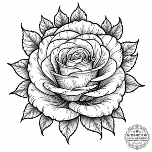 Tattoo sketch, unfolding memory rose, a beaut... - эскиз тату (№1752501981_0, 14.07.2025 14:06) — tattoo-photo.ru
