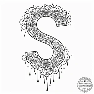 Tattoo sketch, question mark cloud, data rain... - эскиз тату (№1752503429_0, 14.07.2025 14:30) — tattoo-photo.ru