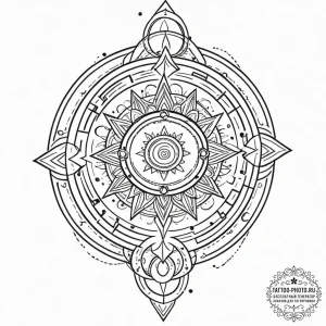 Tattoo sketch, portal painter's canvas, an ar... - эскиз тату (№1752504452_0, 14.07.2025 14:47) — tattoo-photo.ru