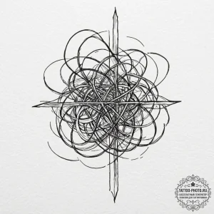 Tattoo sketch, an abstract visualization of a... - эскиз тату (№1752504623_0, 14.07.2025 14:50) — tattoo-photo.ru