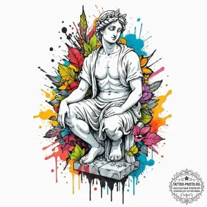 Tattoo sketch, broken classical statue, overg... - эскиз тату (№1752505310_0, 14.07.2025 15:01) — tattoo-photo.ru