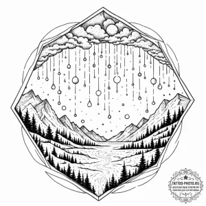 Tattoo sketch, windowpane of parallel worlds,... - эскиз тату (№1752511975_0, 14.07.2025 16:52) — tattoo-photo.ru