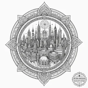 Tattoo sketch, xylography of the future, a de... - эскиз тату (№1752512656_0, 14.07.2025 17:04) — tattoo-photo.ru