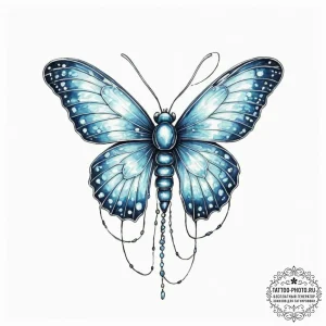 Tattoo sketch, mystical microchip moth, a del... - эскиз тату (№1752514196_0, 14.07.2025 17:29) — tattoo-photo.ru
