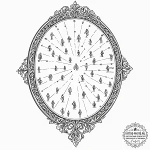Tattoo sketch, mirror, mirror on the wall, da... - эскиз тату (№1752516274_0, 14.07.2025 18:04) — tattoo-photo.ru