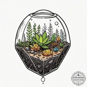 Tattoo sketch, utopia's last seed, a single,... - эскиз тату (№1752518075_0, 14.07.2025 18:34) — tattoo-photo.ru