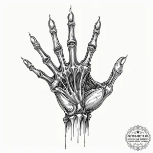 Tattoo sketch, zombie hand, reaching for conn... - эскиз тату (№1752518841_0, 14.07.2025 18:47) — tattoo-photo.ru